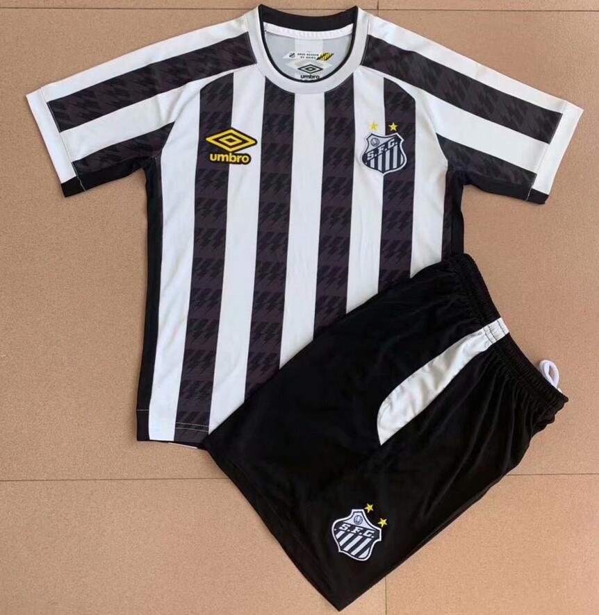 2021/22 Santos FC Kids Away Soccer Kits Shirt With Shorts